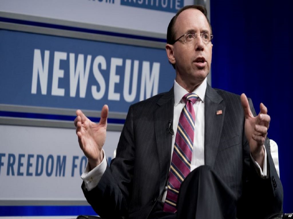 he Department of Justice is not going to be extorted’: Rosenstein responds to impeachment threat