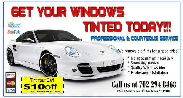 auto window tint specialist- WINDOW TINTING (SAHARA AND LAMB)