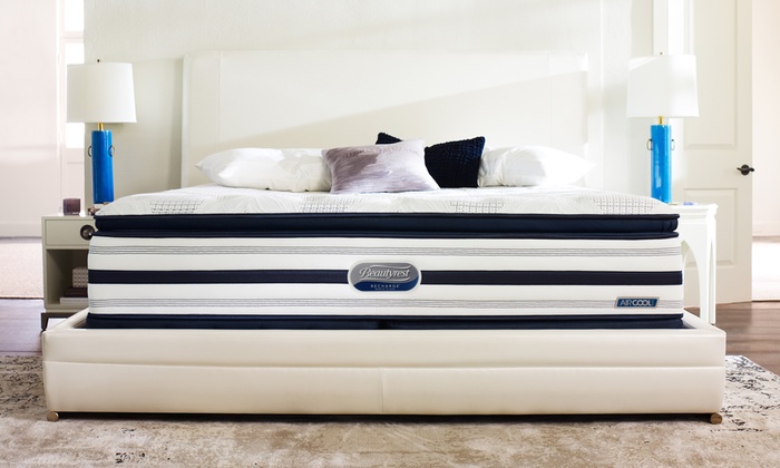 Hot Buy: Simmons Beautyrest Recharge Plush Pillowtop Mattress Set. Free White Glove Delivery. 10-Yr Limited Warranty.