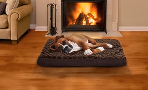 Memory Foam or Orthopedic Pet Bed in Ultra-Plush or Faux-Fur