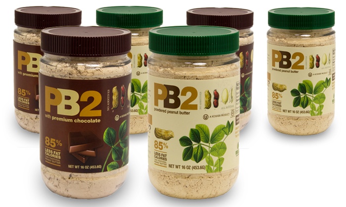 PB2 Powdered Peanut Butter; 6-Pack of 1lb. Jars