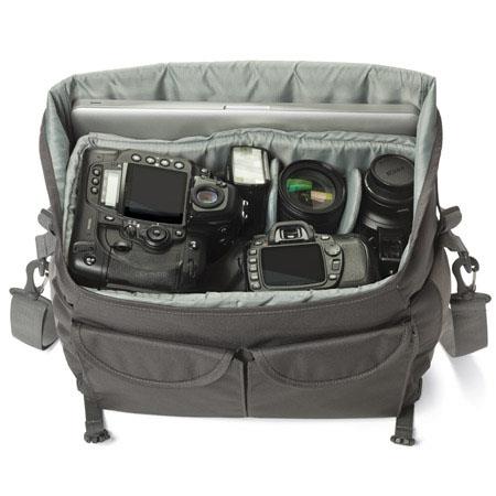 Lowepro Nova Sport 35L AW Shoulder Bag for 1-2 Pro DSLRs with Attached Lens, Slate Gray