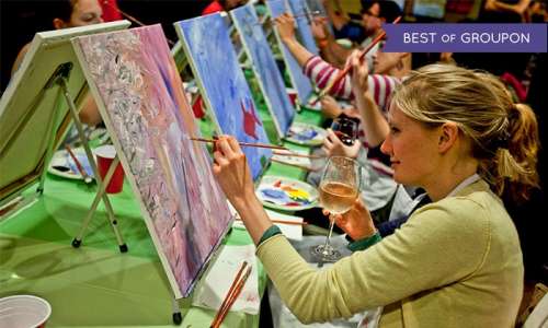 Two-Hour Social Painting Event for One, Two, or Four from Paint Nite (Up to 44% Off)