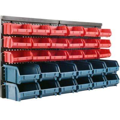 30-Bin Wall-Mounted Parts Rack