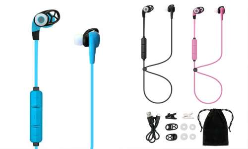 Ontek Wireless Bluetooth 4.1 Sport Earbuds with Inline Microphone