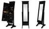 Bimini Crown Moulding Top Freestanding Mirrored Jewelry Armoire