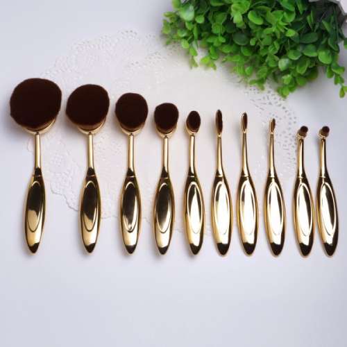 Oval Makeup Brush Set (10-Piece)