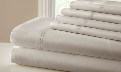 1000TC Cotton-Rich Double Hole Hem Sheet Set (6-Piece)