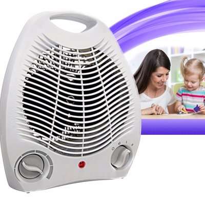 Portable Space Heater Compact Home Office Quiet, Adjustable Thermostat