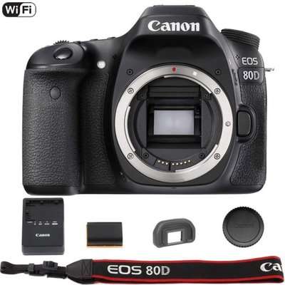 Canon EOS 80D 24.2MP Digital SLR Camera - Black (Body Only)