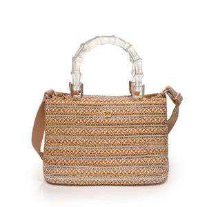Eric Javits Luxury Fashion Designer Women's Handbag - Leila - Peanut/Silver/Gold Best Deal In USA