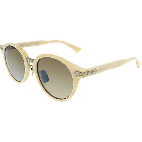 Gucci Anti-reflective GG0066S-002-50 White Round Sunglasses Sunglasses Offers In Usa