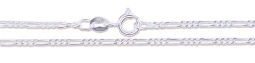 Sterling Silver Diamond-Cut Flat Figaro Link Chain Solid 925 Italy Necklace black friday deal